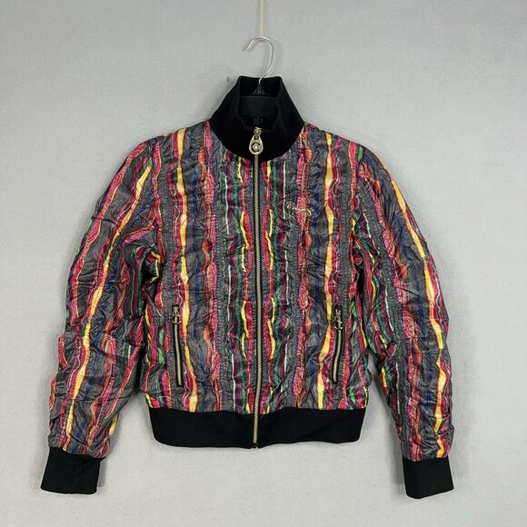 COOGI Jackets & Blazers - Coogi Jacket Womens Medium Bomber 3D Knit AOP Street Urban 90s Y2K Hip Hop